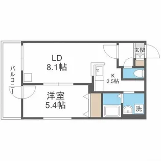 ワンダーハイム中の島【2階】の間取り