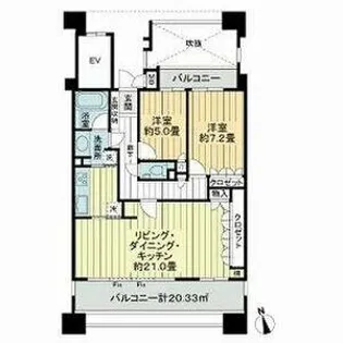 センチュリーステイツ高岳【12階】の間取り