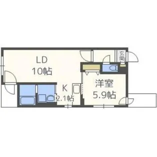 KDMハイツ【402号室】の間取り