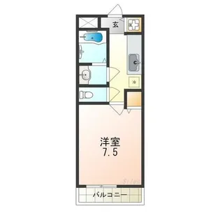 フジパレス シェソワ土塔【1階】の間取り