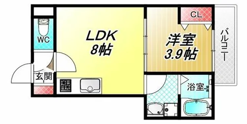 D porta girasole【3階】の間取り