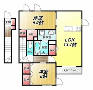 シャーメゾンピオニー【2階】の間取り