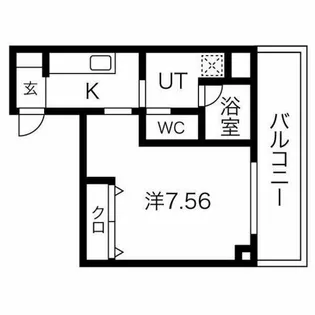 エースタイル松【3階】の間取り