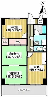 ルミエール花園【5階】の間取り