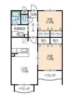 クレール花田【2階】の間取り