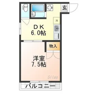 ルシェール西院【3階】の間取り