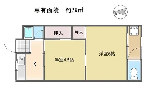 2DKの間取り画像