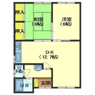 ハウス・ユー【201号室】の間取り