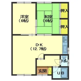 ハウス・ユー【202号室】の間取り