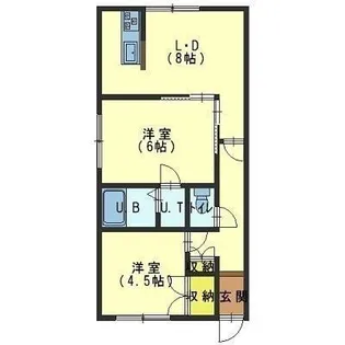 sideways美原Ⅱ【102号室】の間取り