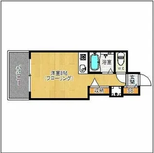 ロマネスク南天神【304号室】の間取り