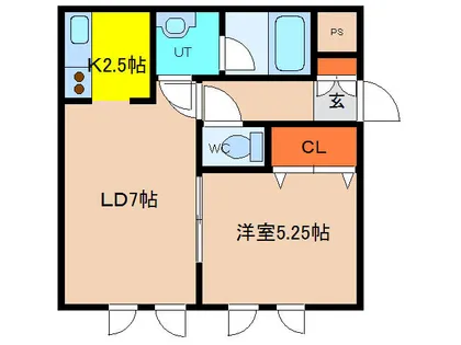 ペラッツィ梁川【302号室】の間取り