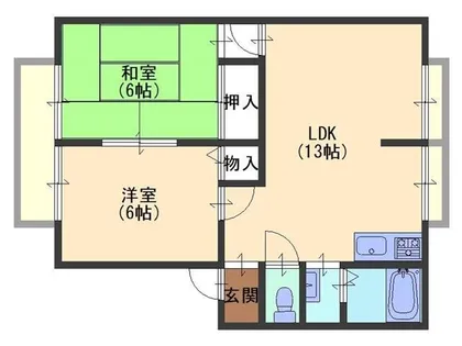 サンガーデン彦根【202号室】の間取り