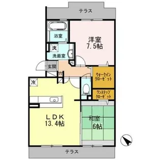 パークサイドヴィラ中百舌鳥【1階】の間取り