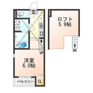 ハーモニーテラス深草僧坊町【2階】の間取り