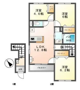 サクラージュ【2階】の間取り