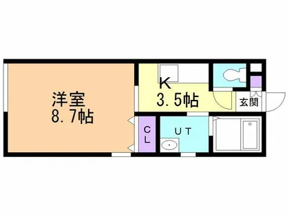 シャンブレット中島Ⅱ【101号室】の間取り