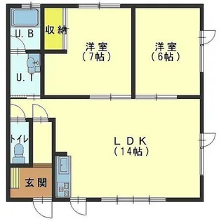 ホリミハイツ【1階】の間取り