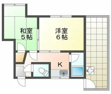 舞子八木ハイツ【5階】の間取り
