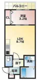 ル レーヴ今津ノース【2階】の間取り
