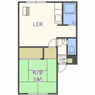 NORTH FIELD弐番館【105号室】の間取り