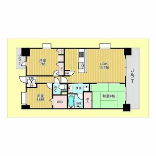 プレリオン豊中・中桜塚【5階】の間取り