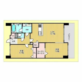 パッセル豊中【4階】の間取り