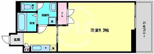 ヒズ・イマージュ北浜【3階】の間取り