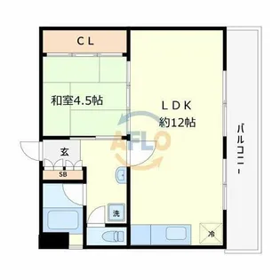 ビラ・イノウエ【9階】の間取り