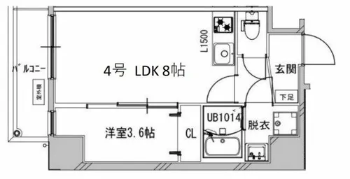 クローバー・レジデンス玉造【11階】の間取り