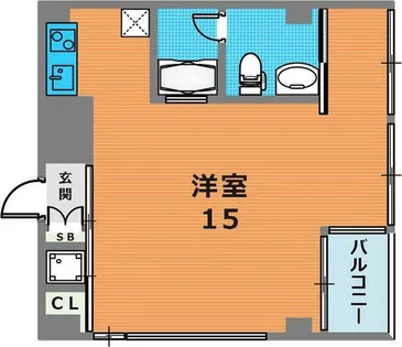 Y’s House 三宮Ⅱ【2A号室】の間取り