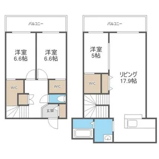 Calore【303号室】の間取り