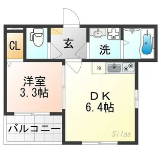 アークヴィラ東野【1階】の間取り