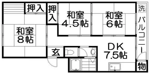第一岸田マンション【3階】の間取り