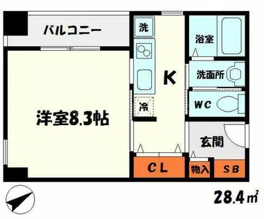 アクセンチュア守口祝町【4階】の間取り