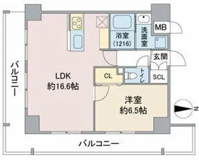 クレールシティ御器所【5階】の間取り