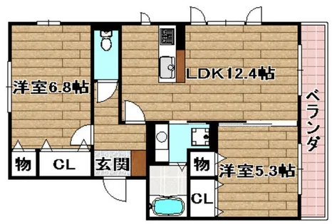 ピサ・リオアリバ【101号室】の間取り