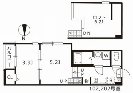 ハーモニーテラス二番Ⅳ【1階】の間取り