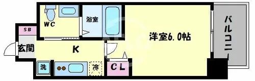 ラクラス阿倍野元町【3階】の間取り