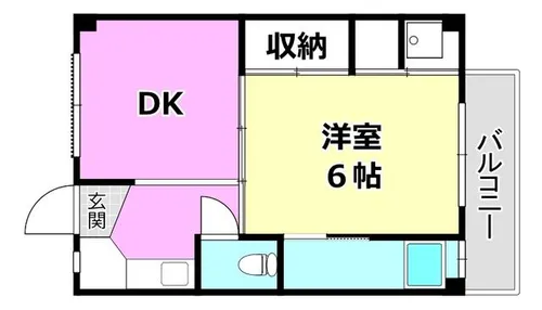 ビレッジハウス高田4号棟【310号室】の間取り