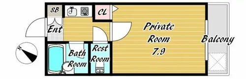コンフォールきたんまち【302号室】の間取り