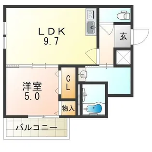 大阪府堺市西区浜寺諏訪森町西1丁【アパート】の間取り