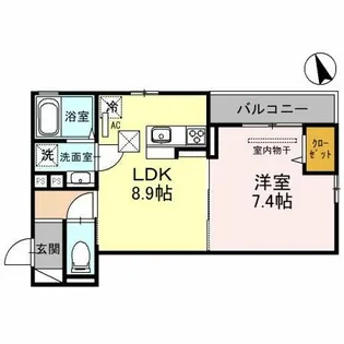 RハイツⅢ【1階】の間取り