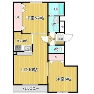 グラン・ジュテ【302号室】の間取り