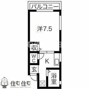 コーポラス芝【1階】の間取り