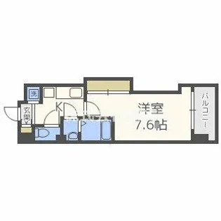 Luxe難波西Ⅱ【702号室】の間取り