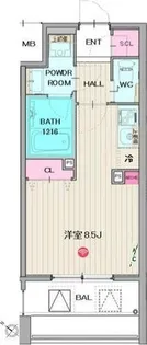 パークフラッツ弁天町駅前【8階】の間取り