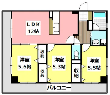 セントラルコートアイ【403号室】の間取り