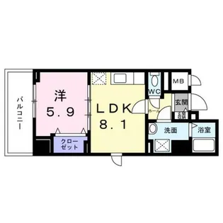 ココ クレメントⅠ【8階】の間取り