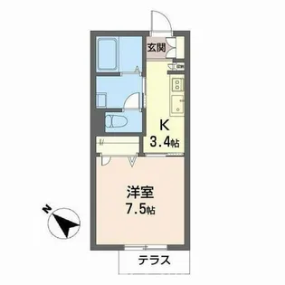 加西市繁昌町(インステージ繁昌Ⅰ B棟)【1階】の間取り